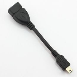 Adaptateur OTG USB2.0 A femelle vers Mini USB B mâle, câble hôte pour voiture, téléphone portable, tablette