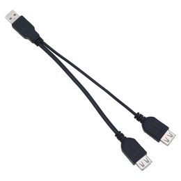 USB2.0 A Male naar Dual USB 2.0 Female Splitter Y Extra Power Data Kabel voor Computer PC Notebook