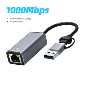 USB3.0 1000Mbps Netwerkkaart Type C USB naar RJ45 Converter Wired Gigabit Ethernet LAN -adapter voor Nintendo Switch MacBook -laptop