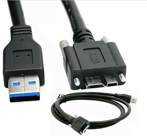 USB3.0 A macho a Micro USB 3,0 B macho Cable de datos Cable de montaje en Panel de línea alámbrica para disco duro portátil HDD teléfono móvil, etc.