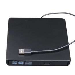 USB3.0 Mobile Optical DVD Brûleur DVD Note de cartes externes Drive optique en argent blanc, entraînement optique noir
