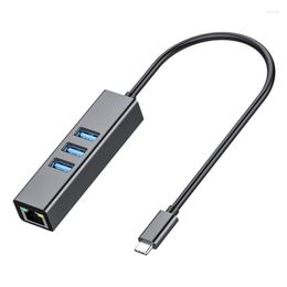 USB3.0 naar Gigabit RJ45 Ethernet Card Type-C Network Cable Converter USB Hub Four in One