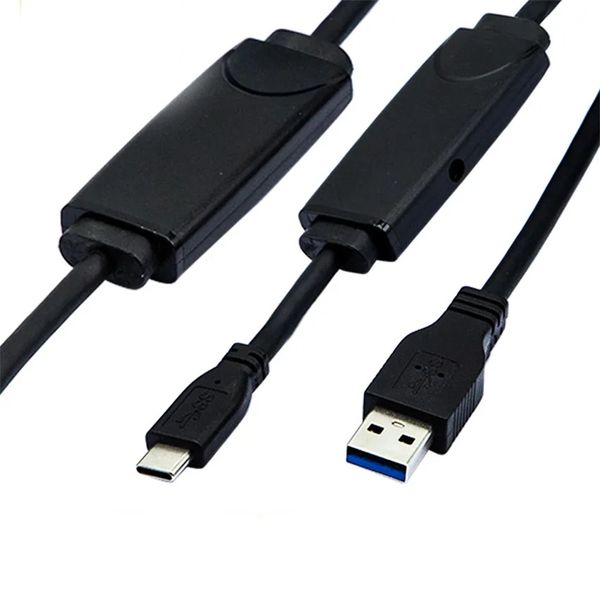 Cable de extensión USB3.0 a tipo C con amplificador de señal, cámara de videoconferencia, cable de datos de disco duro