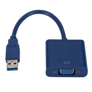 USB3.0 vers le câble adaptateur VGA USB vers la carte graphique externe VGA prend en charge la conversion XP / Win7 / 8 HD pour USB en convertisseur VGA