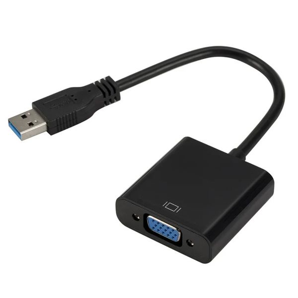 Câble adaptateur VGA USB3.0 à VGA USB à VGA La carte graphique externe prend en charge la conversion XP / Win7 / 8 HD