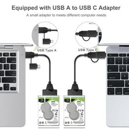 USB3.1 naar SATA Easy Drive Cable Type-C USB3.0 Twee-in-één harde schijfadapterkabel 50 cmfor Type-C USB3.0 Harde schijfkabel