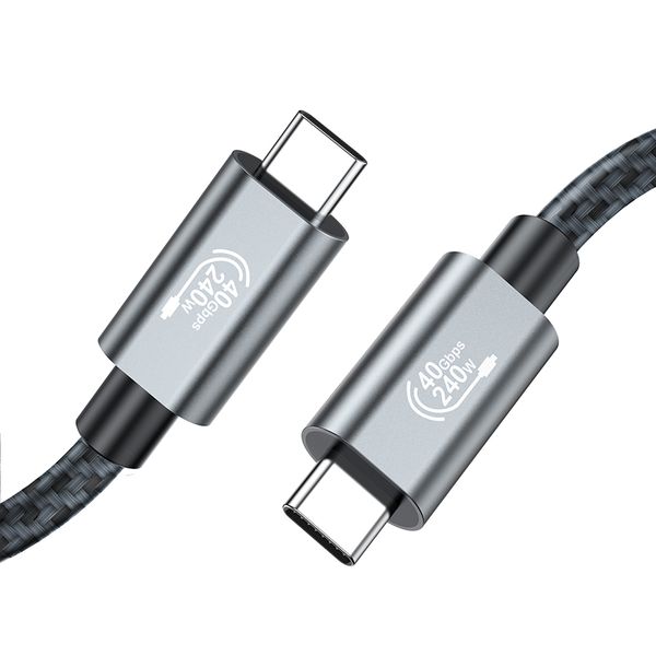 USB4 Nylon tresse PD 240w 48v5a USB C type-c à C câble de charge ultra-rapide 40Gbps 8k60hz USB3.2 ligne USB