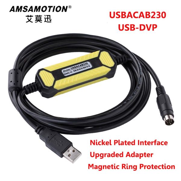 Cable de programación USBACAB230 Delta PLC, adaptador USB a RS232 para USB-DVP ES EX EH EC SE SV SS Series Cable212g