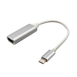 USBC naar HDMI -adapter Typec naar HDMI HD TV -kabel USB 4K Converter voor pc -laptop MacBook Huawei Mate 30 Mobiele smart mobiele telefoon