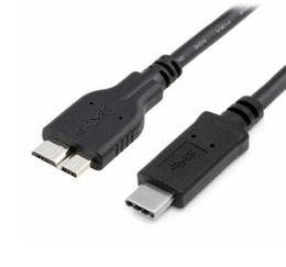 USBC USB 31 Conector masculino typec a USB30 Micro B 10pin Cable de datos masculino para la computadora portátil MacBook Black y Hardisk4369828