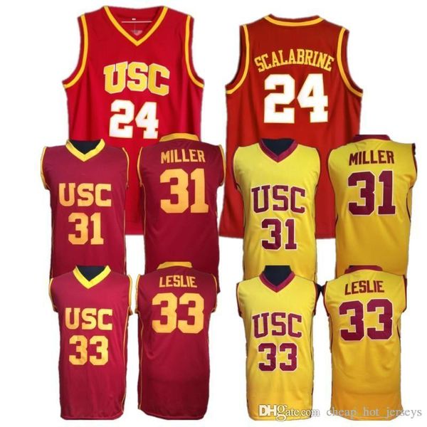 USC Trojans College Basketball Jersey Brian 24scalabrine Barato Lisa 33leslie Cheryl 31miller University Ed Jerseys