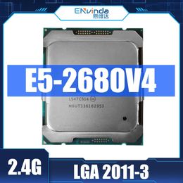 Utilizado Intel Xeon E5 2680 V4 CPU Processor 14 Core 2.40Ghz 35Mb L3 Cache 120W SR2N7 LGA 2011-3 Soporte X99 Placa base E5-2680V4 240506