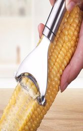 Handige maïsholer Premium roestvrijstalen keukengereedschap maïs snijder cob peeler maïs stripper kern kutte LX40869301824