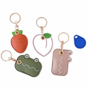 Nuttig Lederen Sleutelhanger Persality Acc Ctrol Card Cover Case Sleutelhanger Acc Card Tas Hanger Carto Sleutelhangers Keyfob G238 #