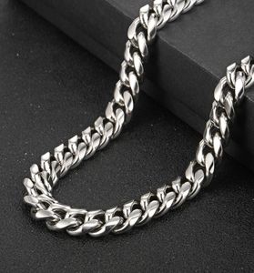 USENSET Goud Roestvrij Staal Solid Heavy 12mm Miami Cubaanse Curb Link Ketting Ketting Verpakt Hip Hop Jewelry3097917