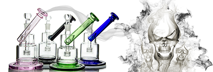 Halloween Style Hookahs 7 Inch Mini Small Oil Rigs Octopus Dab Rig Heady Glass Bongs Bong Showerhead Perc Water Pipes 14mm Joint