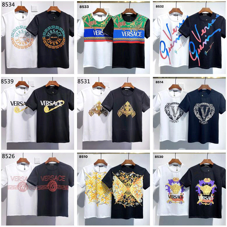 

22colors,07 M-3XL Designers High Quality TOPS TEES Women's men's sweat T-Shirts versac Embroidery hoodies pants bags polos clothing, White;black