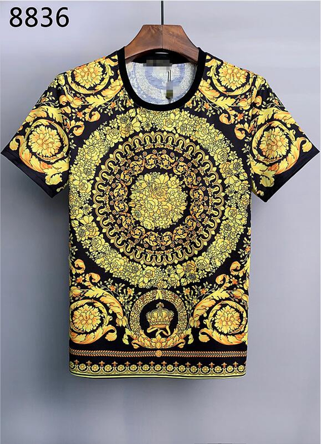 

men's and women's versage TOPS cotton T-Shirts Embroidery hoodies pants polos TEES vercace chersace Shirt Apparel9