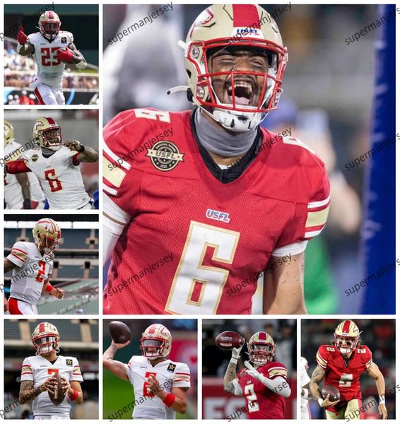 USFL Birmingham Stallions Jerseys de fútbol Alex McGough CJ Marable Chunn Tony Brooks-James Emanuel Hall Manasseh Bailey Cameron Hunt Jason Ferris Brandon Aubrey BB