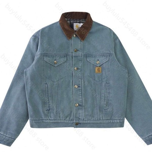 Usjk 2023 Jcakets Marca de moda Carharts Antique Kahart Vintage Truck Driver Chaqueta con forro vaquero Fieltro para calidez y comodidad Versión corta y ancha