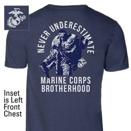 USMC Marine Corps Brotherhood T -shirt 100% katoen oneck zomer korte mouw casual heren t -shirt maat S3XL 240409