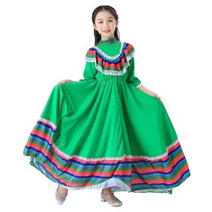 USP4 Vêtements ethniques National Style Clothing International Childrens Day Mexican Clothing Childrens Jupe Tradition de performance D240419