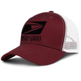 Usps verenigde staten postdienst logo heren en dames verstelbare trucker meshcap getailleerd ingerichte aangepaste klassieke baseballhoeden United288S