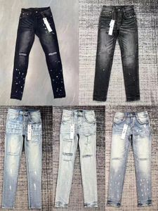 Uspurple jeans ontwerper heren jeans ontwerper Jean Man jeans borduurbroek luxe geborduurde patches Desinger Jeans denim broek skinny jeans slanke scheurde Jean