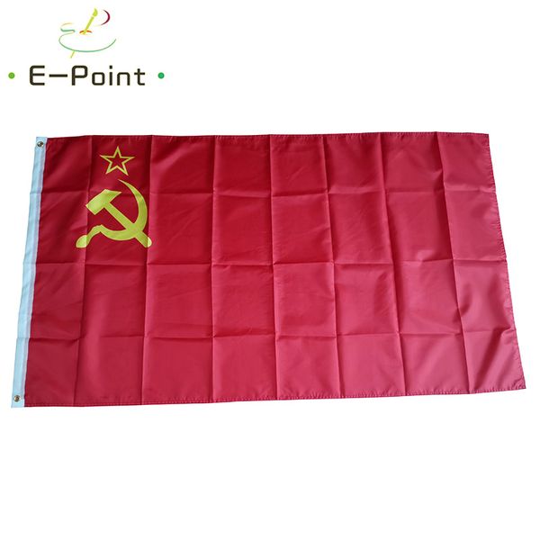 Bandera de la URSS Bandera de martillo de la Unión Soviética comunista 3 * 5 pies (90 cm * 150 cm) Bandera de poliéster Decoración Bandera de jardín de casa voladora