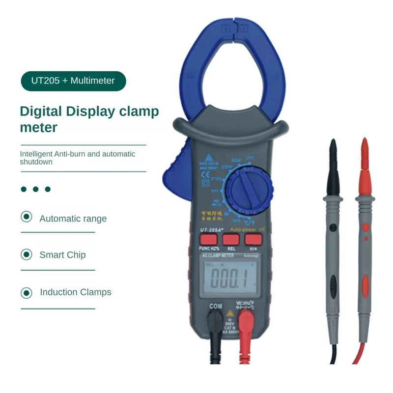 UT205 Intelligente anti-brandende digitale AC-klemmeter Auto reparatie klemmeter Multifunctionele elektricien multimeter