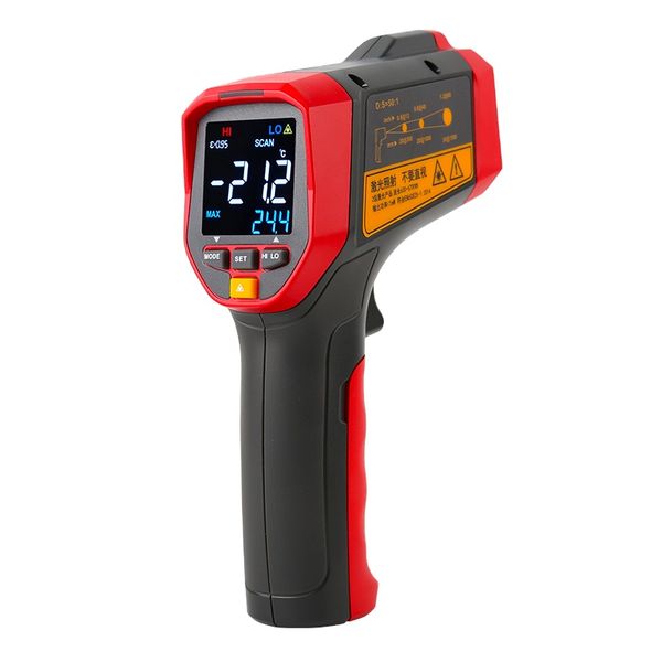 Termómetro infrarrojo profesional UT305S, medidor térmico electrónico Industrial, pantalla Digital a Color, alta precisión, 2000C