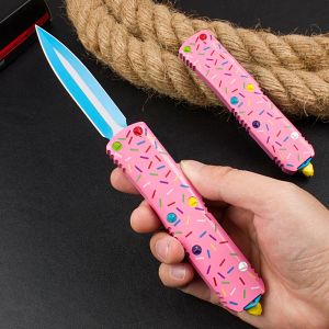 UT70/UT85 Dessert Warrior Auto Mes UT Aluminium Handvat Survival Outdoor EDC Hunt Camp Tactisch Gereedschap Keuken Automatische Roze Utility Messen