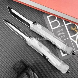 UT88 Clear Top Scale Au / To Pocket Knife M390 Blade Aluminium Handle Outdoor Military Combat Hunting Fishing Couteaux pour hommes 3300. 3200. UT85