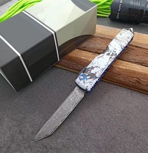 UT98 Damascus MICMT Double Action Automatisch mes 15010 UT85 UT88 Rocket Dinosaur Self Defense Hunting Survival Auto Knives Mafia5889011