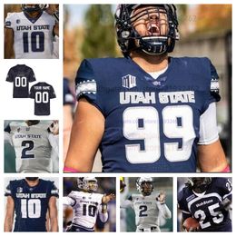 Utah State Aggies College Football Jerseys Logan Bonner Calvin Tyler Jr. Robert Briggs Brian Cobbs Justin McGriff Kyle van Leeuwen MJ Tafisi Ajani Carter Vaughn