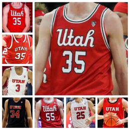 Utah Utes Basketball Jersey NCAA Jersey cosido Cualquier nombre Número Hombres Mujeres Jóvenes Bordado 1 Ben Carlson 35 Branden Carlson 3 Jayden Teat 5 Deivon Smith