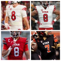 Utah Utes voetbalshirt NCAA College Custom heren dames jeugd Cole Bishop Cameron Rising Brant Kuithe 5 pittman