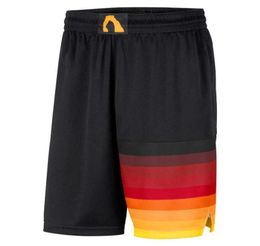 Utah039039Jazz039039Men 202122 City Swingman Pants Edition Short de basket-ball Performance Noir6240122