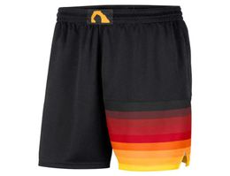 Utah039039Jazz039039Men 202122 City Swingman Pants Edition Short de basket-ball Performance Black4064271