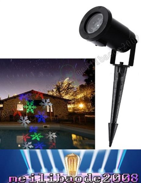 Lumières laser de Noël en plein air Projecteur de flocon de neige Lumière de vacances Étanche IP64 RVB Couleur Projecteur laser LED de neige Rapide LLFA