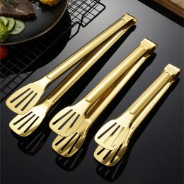 Ustensiles 18Syles Gold BBQ Tongs alimentaires Steak Clip