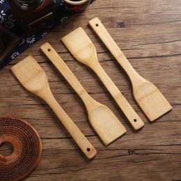 Ustensiles 1pc Natural Health Bamboo Wood Kitchen Kitched Spatule Spatule Mélangez porte-cuit Ustensiles Dîner Food Phes Turners