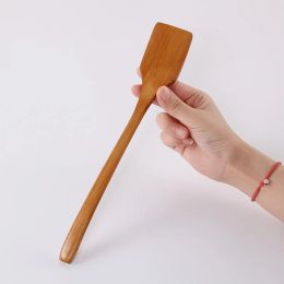 Uitrusting Mini kleine keuken houten spatel hittebestendige schop lepel lepel pan rijst lepel keukengerei anti -aanbak pan bamboe schop