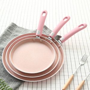 Ustensiles Poêles à crêpes Poêle Casserole antiadhésive Ustensiles de cuisine Accessoires Friture Cuisson Cuisinière à induction Cuisinière Rose Camping