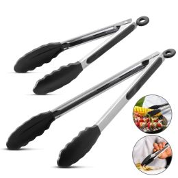 Ustensiles Premium Kitchen Tongs Silicone Cuisinage Tongs 9 12 pouces BPA BBQ non cuirs