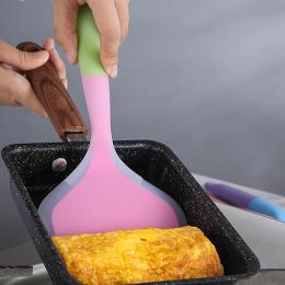 Ustensiles larges spatules Turners pour le tamagoyaki japonais Couleur assortie en silicone Pancakes Pancakes à pelle