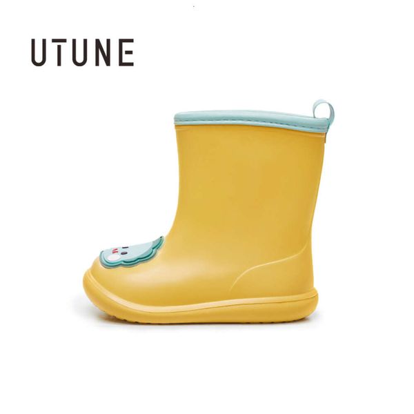 Utune Cartoon Stickers Boot's Boot's Outdoor Outdoor Non-Slip Rubber Boots Girls Boy mignon Toddler Rain Chaussures pour Kid L2405 L2405