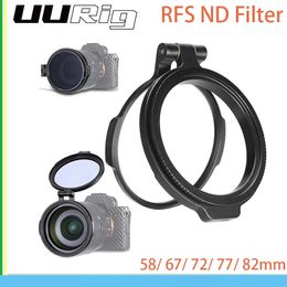 Uurig RFS ND Filter Rapid Filter System DSLR Camera Accessoire Quick Switchet Bracket voor 58/67/72/77/82mm DSLR Lens Adapter Flip 240419