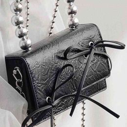 Uustudio Niche Designer Bag Mujer Nuevo Mini Bow Chain Mobile Phone Messenger Bag 220613