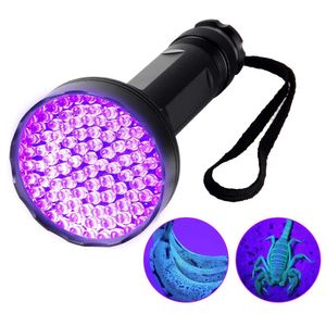 Lampe de poche à lumière noire UV Super brillante 100LED pour les taches d'urine de chien ou les taches de punaises de lit marqueur lampe de contrôle produits ménagers